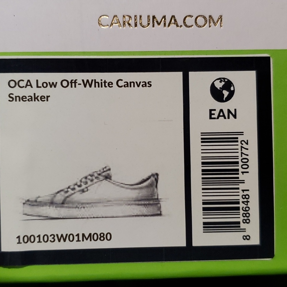 Women's Size 8.5 CARIUMA Unisex OCA Low Off-White Canvas Sneaker - Picture 4 of 5